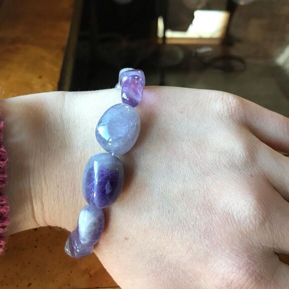 African Amethyst Sterling Silver Bracelet - Picture 5 of 6